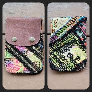 🍄🪬 Free People Boho Embroidered Repurposed vtg banjara hippie Wallet card case